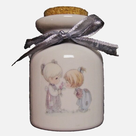 Vintage Precious Moments Filled With Love Trinket Jar - Picture 1 of 2